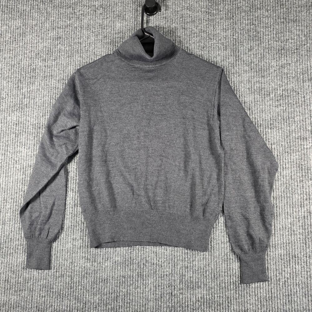 GISPA Gray Merino Wool Blend Turtleneck Sweater Womens US 6‎ Italy 40